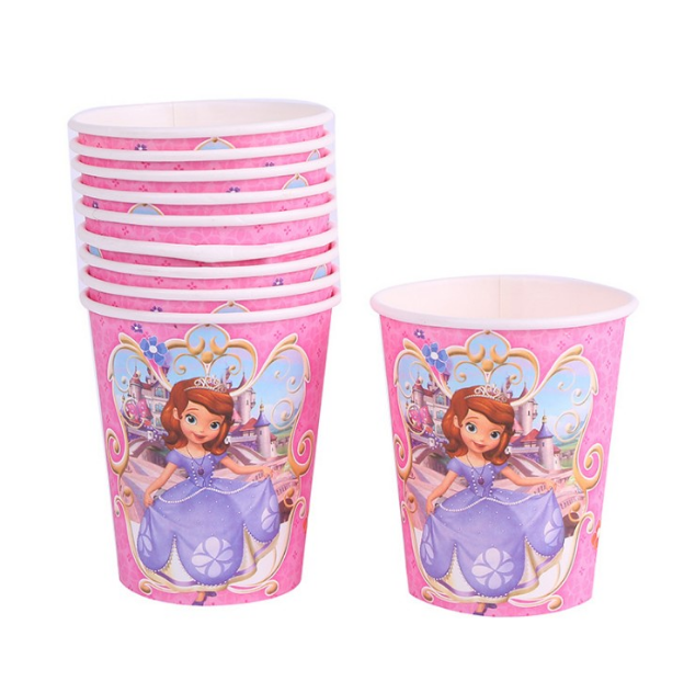 Sofia The First Themed Pink Party Cups
