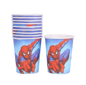 Spider Man Themed Blue Birthday Party Cups 