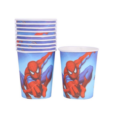 Spider Man Themed Blue Birthday Party Cups 