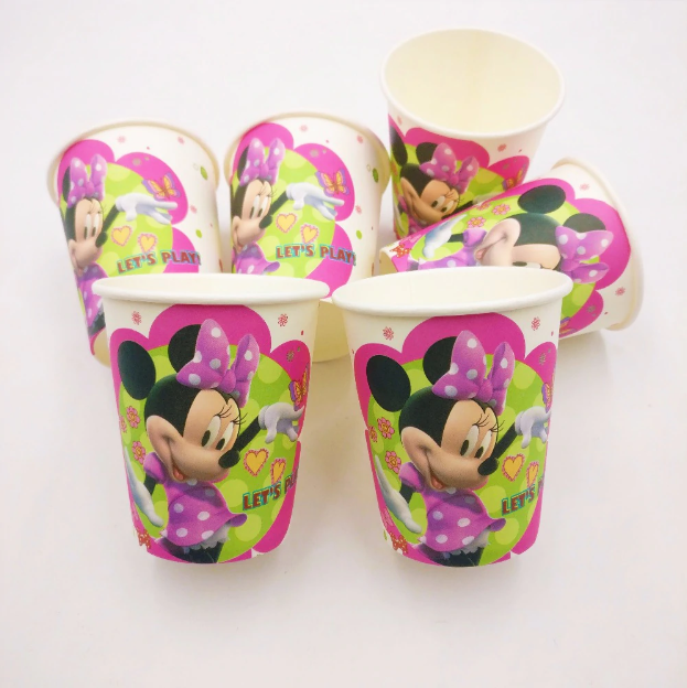 Minnie Mouse Themed Pink Party Cups