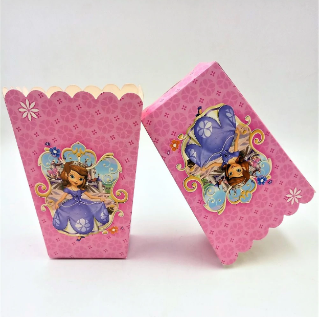 Sofia The First in Violet Dress Theme Kiddie Popcorn Party Box