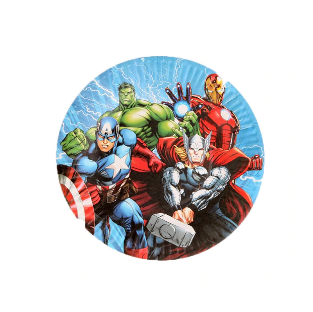 The Avengers Themed Blue Party Paper Plates
