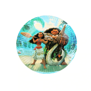 Sky Blue Moana and Maui Themed Paper Plate for Birthday Parties