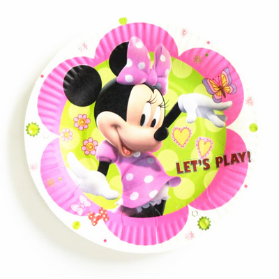 Minnie Mouse Themed Pink Paper Plate Great For Birthday Parties