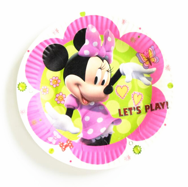 Minnie Mouse Themed Pink Paper Plate Great For Birthday Parties