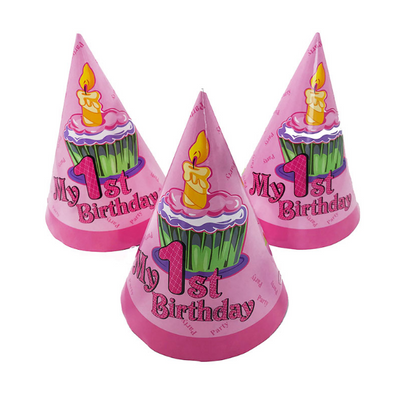 Happy Birthday Pink Theme Party Hats