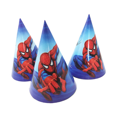Spiderman Theme  Kiddie Party Hats