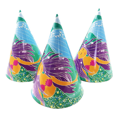 Mermaid Design Theme Party Hats