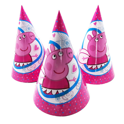 Cute Peppa Pig Theme Kiddie Party Hats