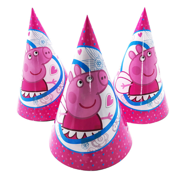 Cute Peppa Pig Theme Kiddie Party Hats