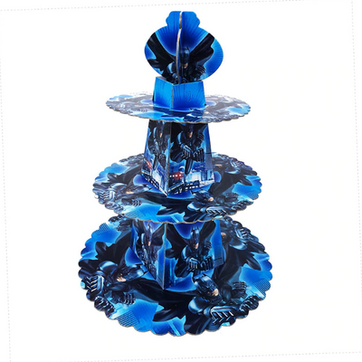 Cool Blue Batman Themed Cupcake Party Stand