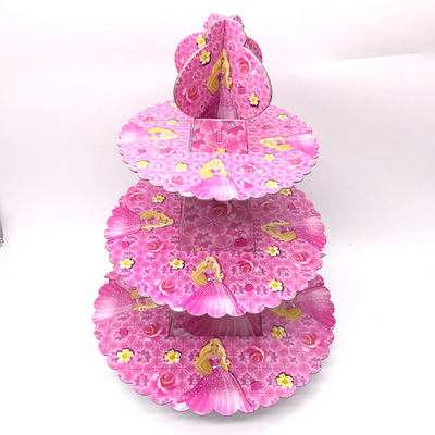 Cute Barbie Themed Pink Flowery Cupcake Party Stand